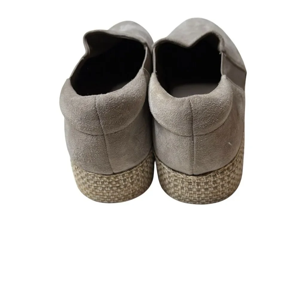Vince Wilden Gray Suede Platform Slip on Espadrilles. Size 8.5 Womens